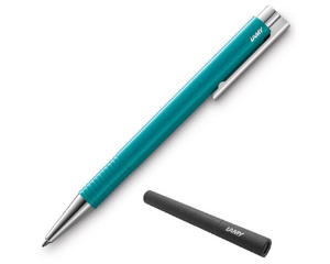 Ручка шариковая Lamy logo M+ цвет чернил черный цвет корпуса аквамарин (артикул производителя 4034861)